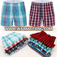 Boxer Boxer Shorts Men Woven Cotton Brand Mens Underwear