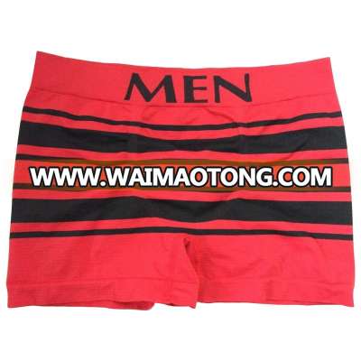 Seamless Stripes Polyester Men Boxer Underwear